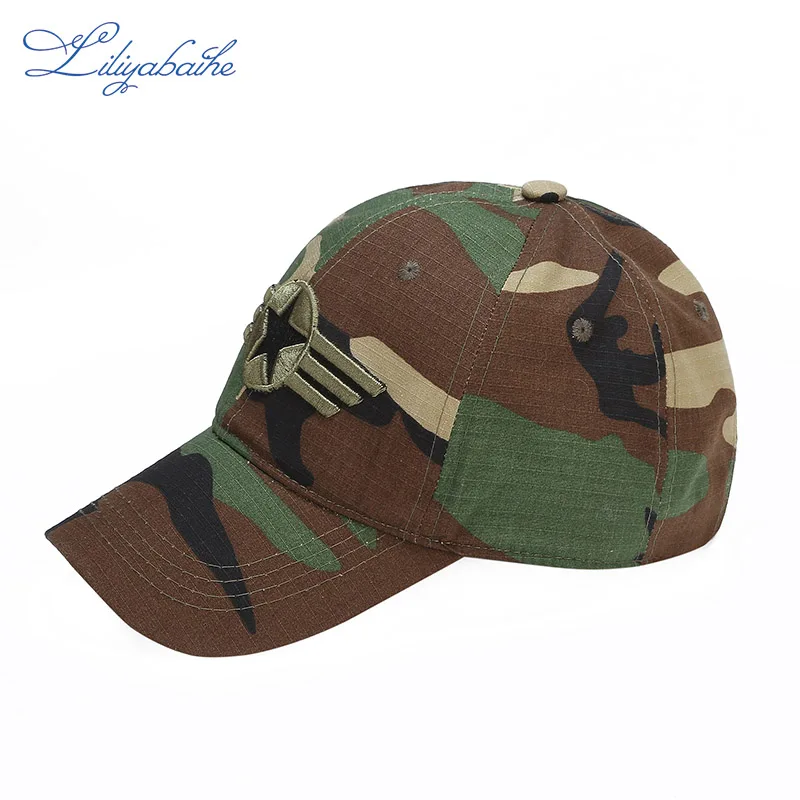 Модная кепка LILIYABAIHE хлопковая камуфляжная бейсболка с snapback и логотипом вышивкой |