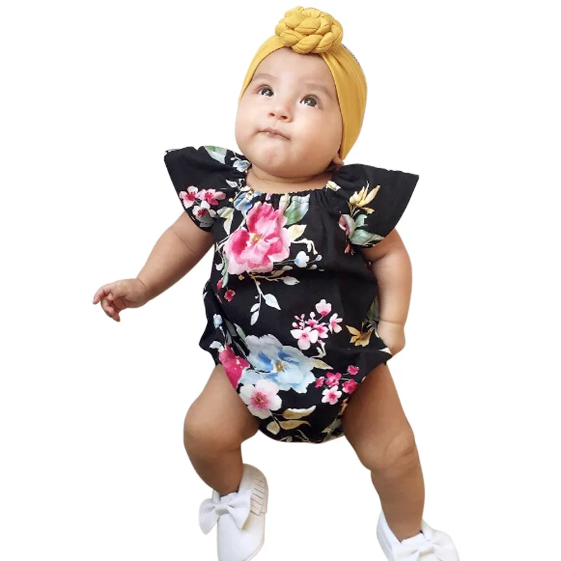 Комбинезоны для новорожденных девочек хлопковые комбинезоны черного цвета с