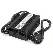 54.6V 3A charger 13S 48V Li-ion battery charger output DC 54.6V with cooling fan black aluminum shell