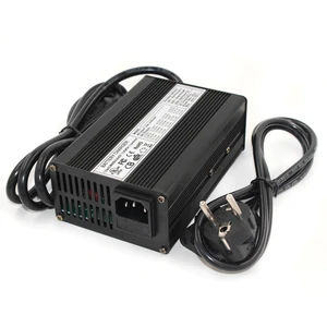 54 6v 3a charger 13s 48v li ion battery charger output dc 54 6v with cooling fan black aluminum shell free global shipping