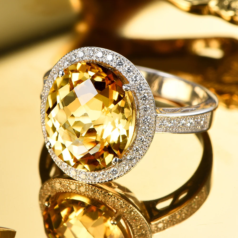 L& zuan 7.57ct кольцо с натуральным топазом стерлингового серебра 925 пробы ювелирные изделия шахматная доска драгоценный камень роскошные кольца для женщин свадьбы
