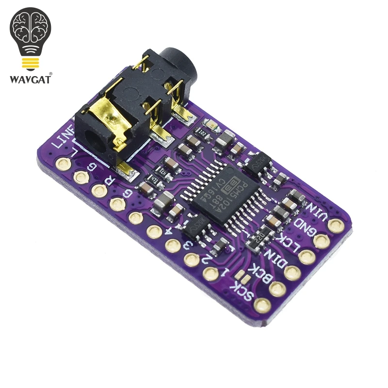 Интерфейс I2S PCM5102A декодер DAC GY-PCM5102 I2S плеер модуль для Raspberry Pi pHAT формат плата цифровой PCM5102 звуковая плата