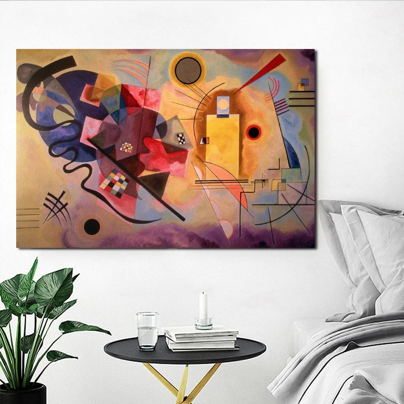 Василий кандински вокруг круга стены искусства холст минималистский плакаты