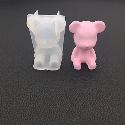 C Горячая 3D Кукла Медведь силиконовая форма подходит для изготовления эфирных масел расширение штукатурки Декор автомобиля духи гипсовая эпоксидная форма - Цвет: C