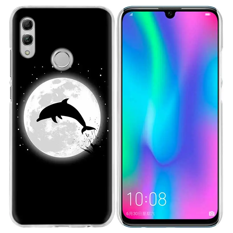 Симпатичные Дельфин чехол для huawei Honor 8X Y9 9 10 Lite Play 7C 8C 8S 8A фотоаппаратов моментальной печати 7S 7A Pro V20 20i Y6 Y7 Y5 Роскошный Жесткий чехол из ПК для телефона - Цвет: 02