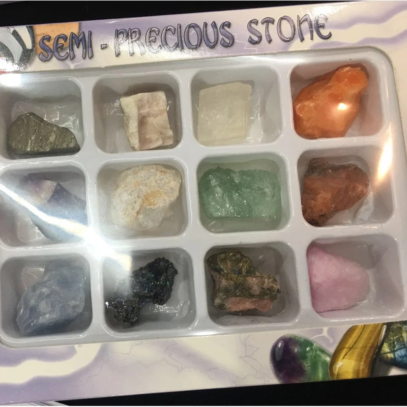 Лидер продаж натуральных камней и минералов ювелирные изделия 12 шт. разные цвета