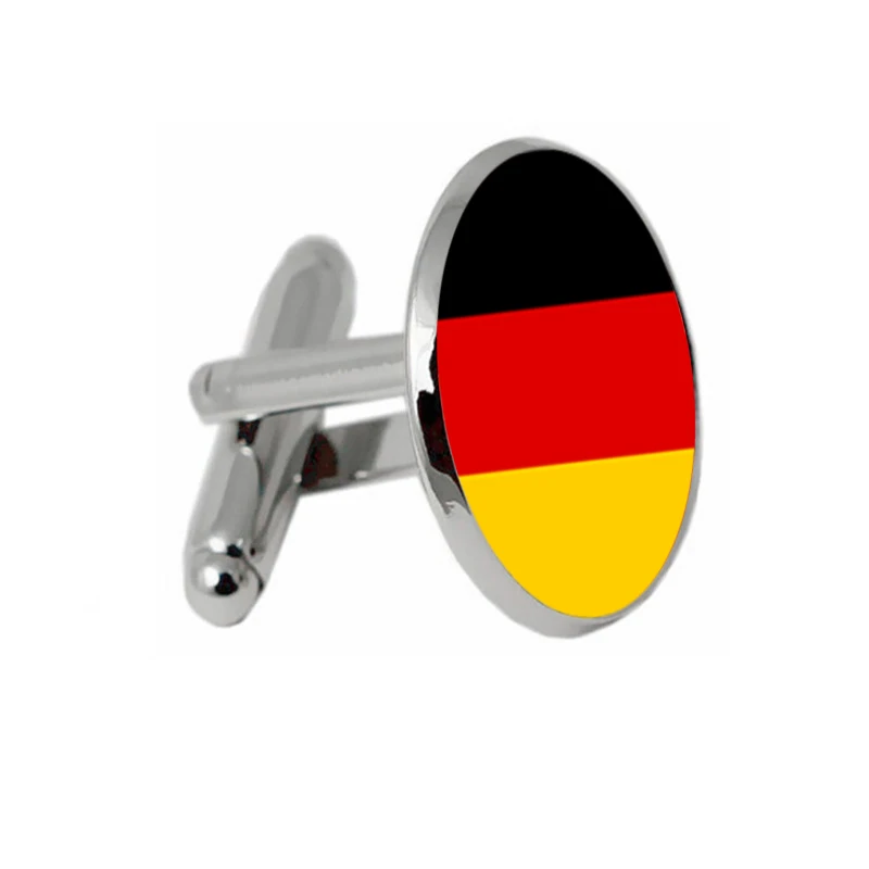 Запонки SUTEYI серебристые классические свадебные запонки с изображением флага |