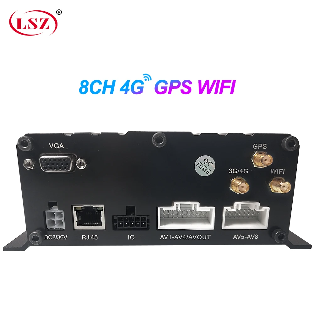 LSZ factory direct remote monitoring 4g gps wifi mdvr support docking two-way intercom audio and video 8-channel hard disk host |