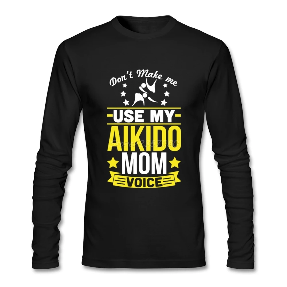 Футболка мужская с надписью Don't Make Me My Aikido Mom Voice футболка длинным рукавом для