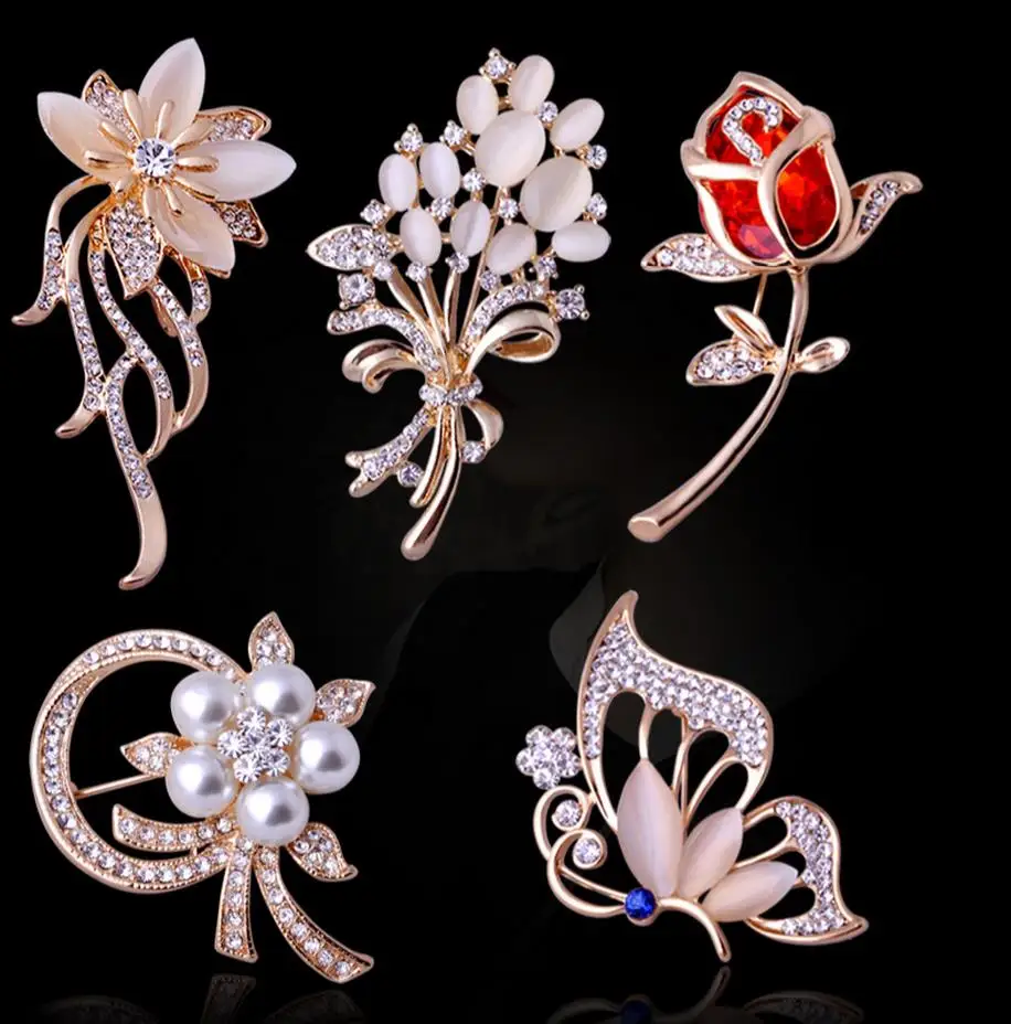 Модная перламутровая брошь броши большие булавки кристалл высокого класса