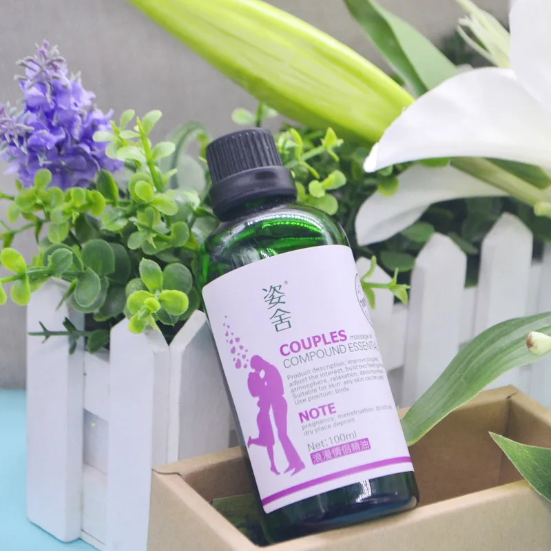 Косметики 1 бутылка романтическая пара 100 мл для массажа соединение с эфирным