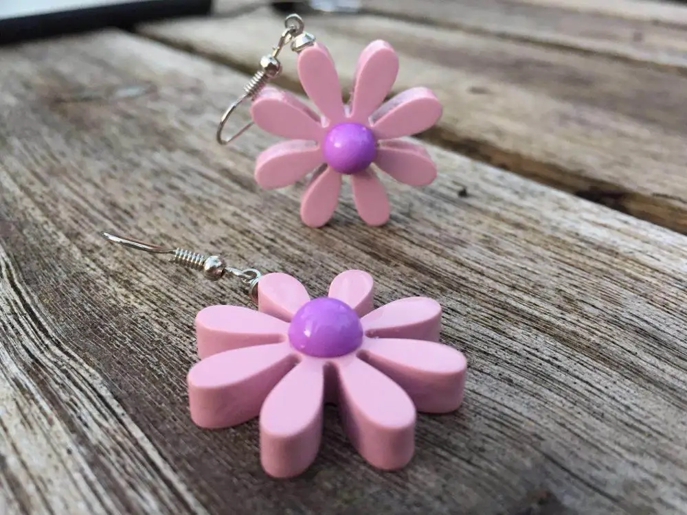 Женские Висячие серьги в форме подсолнечника Милые акриловые летние украшения