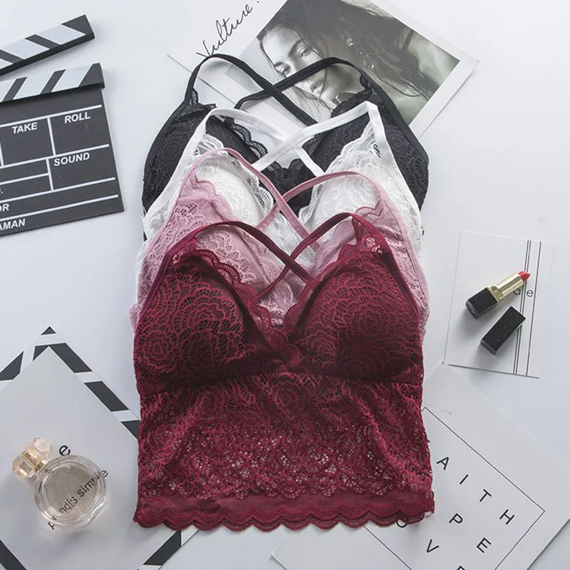 Женский бюстгальтер с мягкими чашечками на спине кружевной топ нижнее белье