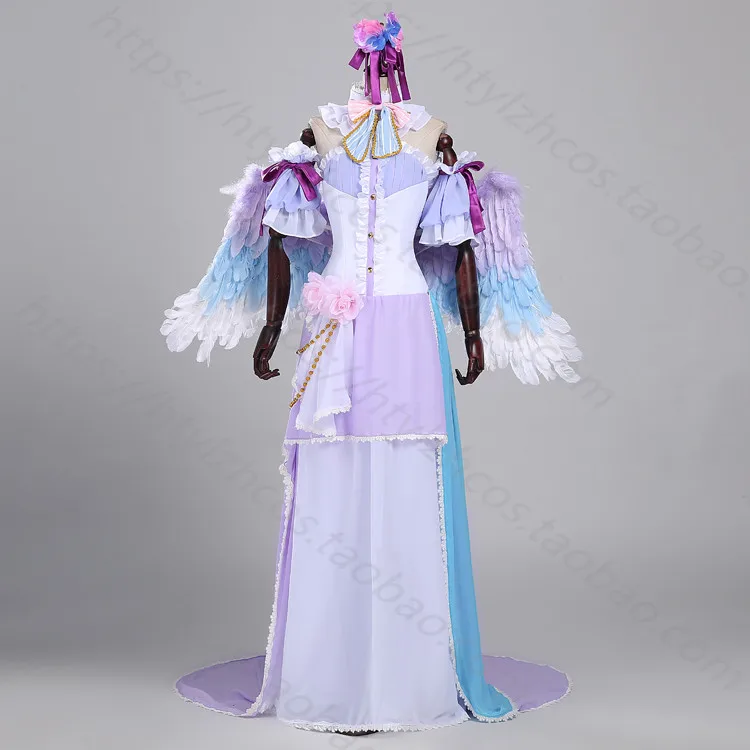 

Аниме! Love live! Костюм Tojo Nozomi для косплея, белый, с ангелом