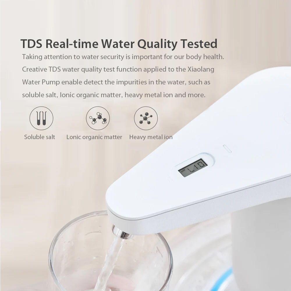 Xiaomi mijia XiaoLang TDS автоматический мини сенсорный выключатель водяной насос беспроводной Перезаряжаемый Электрический диспенсер водяной насос для кухни