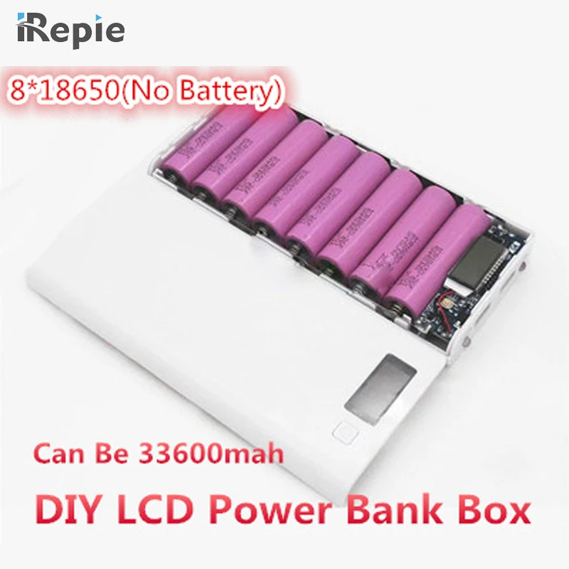 Универсальный 2А 8*18650 5x18650 LCD двойной USB зарядное устройство комплект DIY 18650 коробка