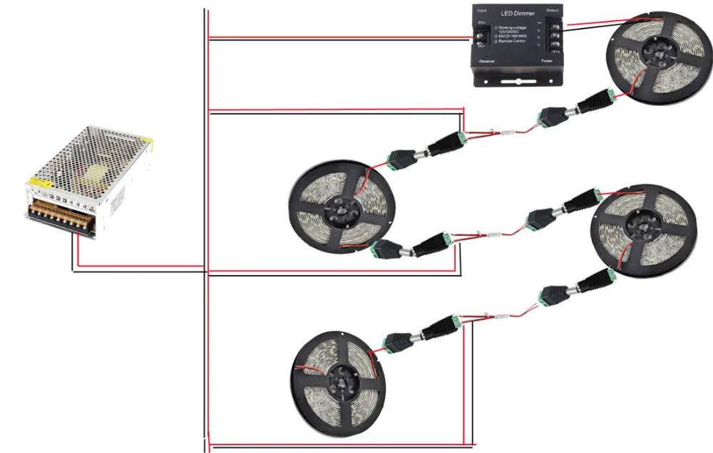 Светодиодная лента с регулируемой яркостью 20 м водонепроницаемый теплый белый +