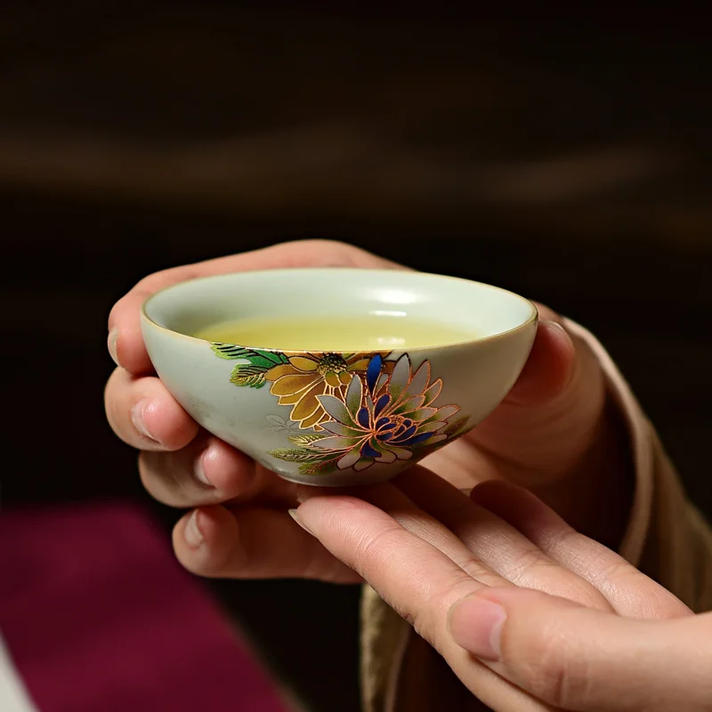 Керамическая фарфоровая Цветочная чайная кофейная чашка и подставка Ruyao | Дом сад