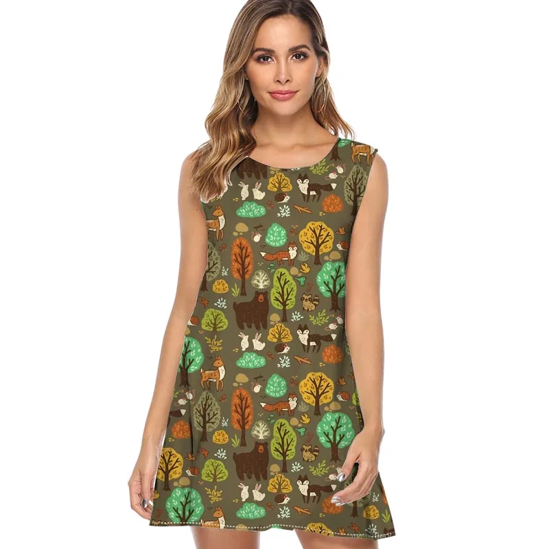 Женское летнее платье 2019 новый стиль милые суши повседневное женское короткое