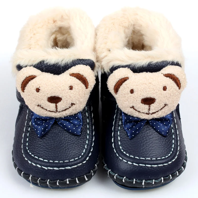Зима Детские Сапоги Теплые Кожаные Ботинки Снега Мягкая Кролика Мальчиков