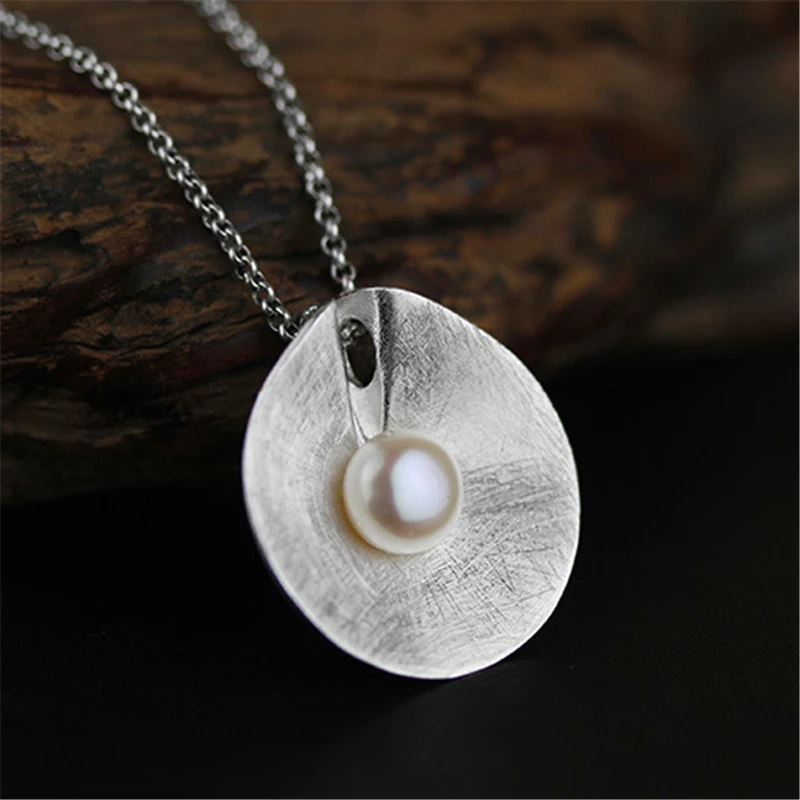 Lotus Fun реальные стерлингового серебра 925 натуральный жемчуг ручной работы