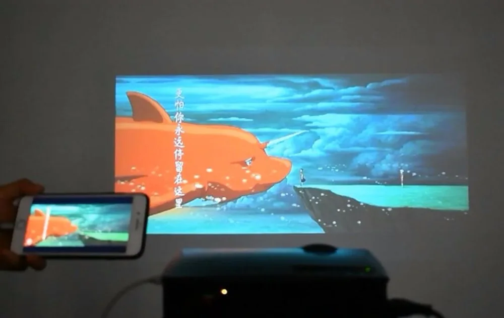 Owlenz Беспроводной Wi Fi Proyector Multi Экран/Airplay/Miracast 1500 люмен HD цифровой мультимедийный