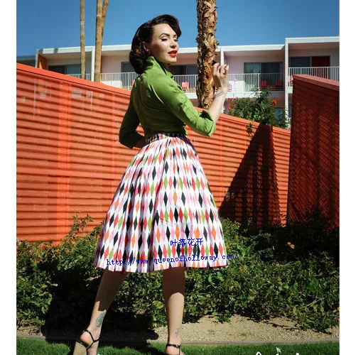 Женская винтажная юбка шаровары ретро размера плюс в стиле 35 50s|skirt rockabilly|skirt plus