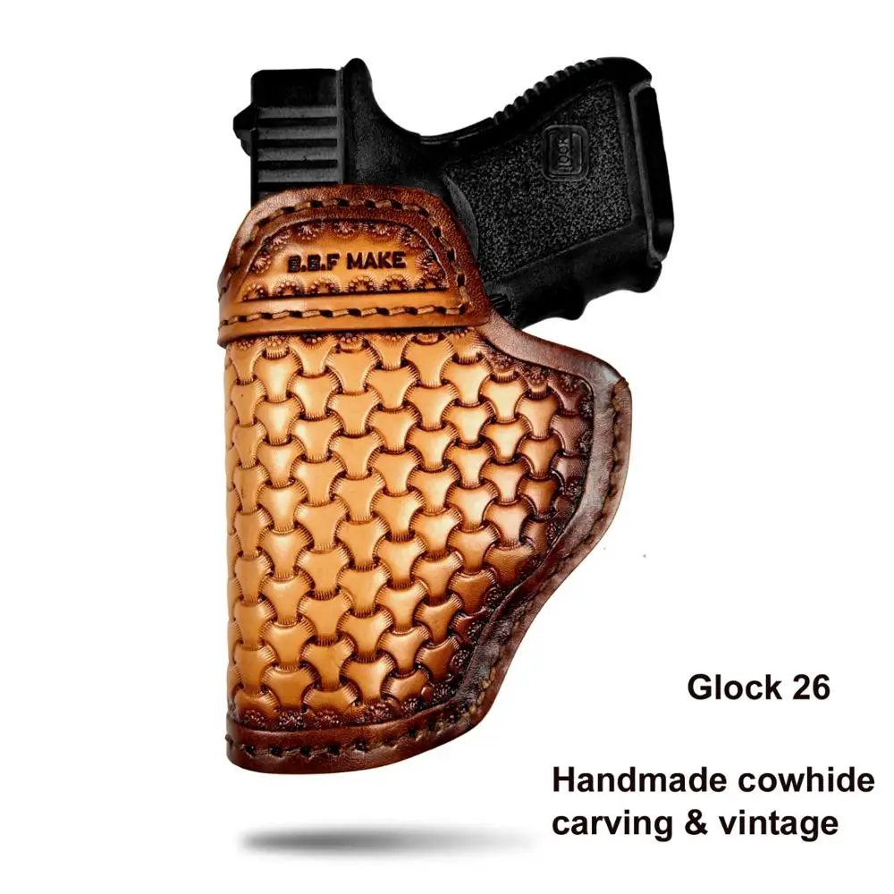 B.B.F MAKE Пистолет Чехол кожаный мешок Patternt сумка доски для S & W М P щит GLOCK 17 18 19 22 23 26 27