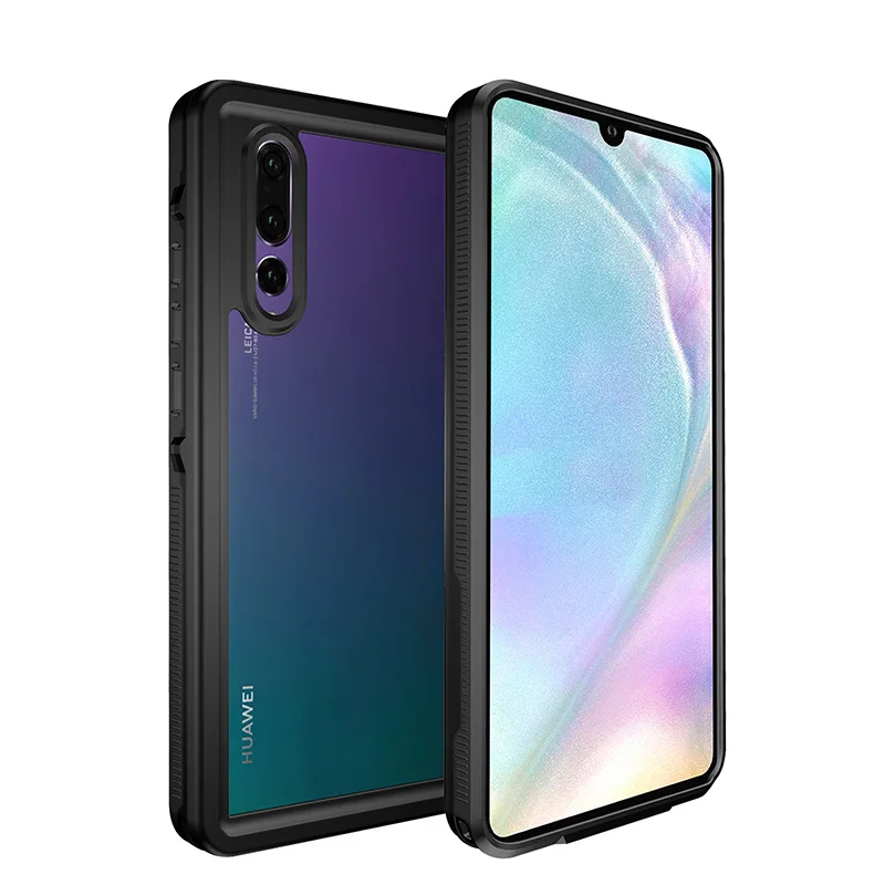 Black IP68 Водонепроницаемый чехол для huawei P30 Pro P30 Чехол для плавания полная защита чехол для huawei P20 Lite P20 Pro Чехол для телефона для вождения - Цвет: Black