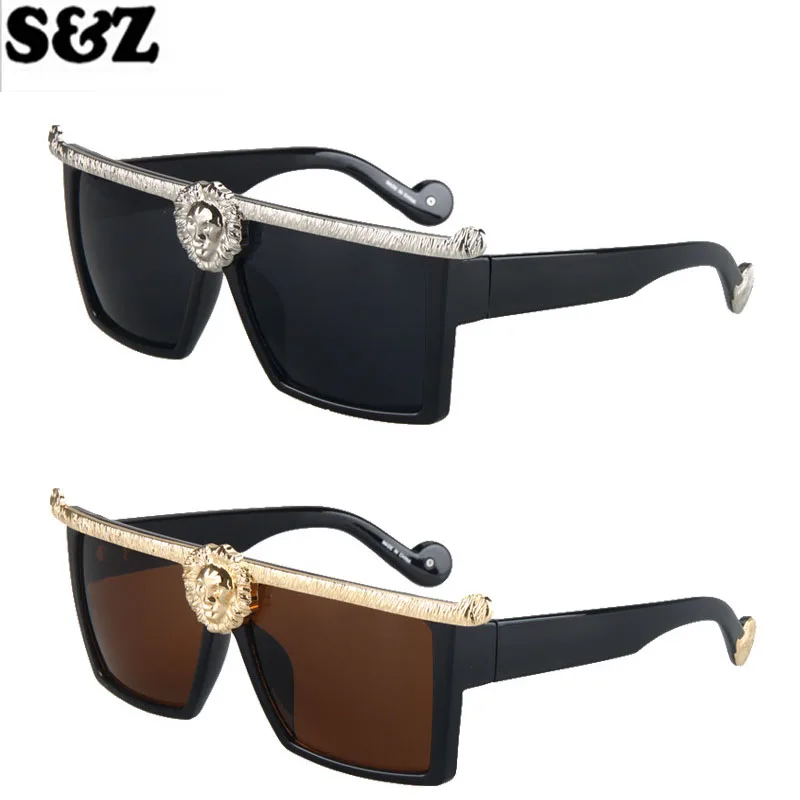 Очки солнцезащитные унисекс в винтажном стиле модные брендовые большие