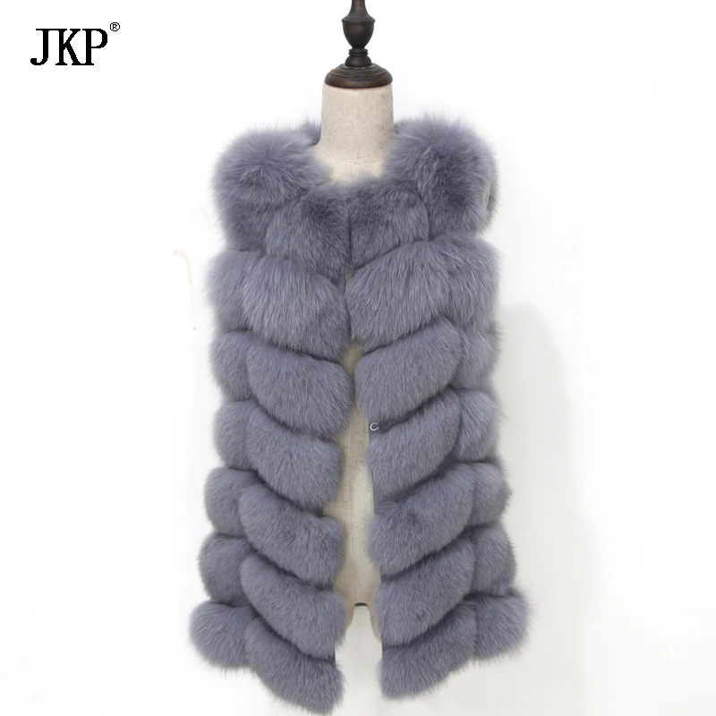 2021 the new hot sell 100% real fox fur vests, the natural fox fur vest, the fox fox fur vest, the winter high-quality coat. enlarge