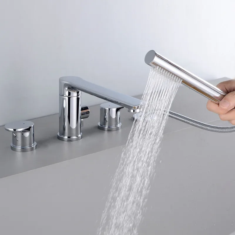 

Bathtub Faucet Tota Brass Bathroom Bathtub Mixer Tap Chrome Bath Shower Faucets With Hand Shower Bathtub Rain Shower Faucet Set