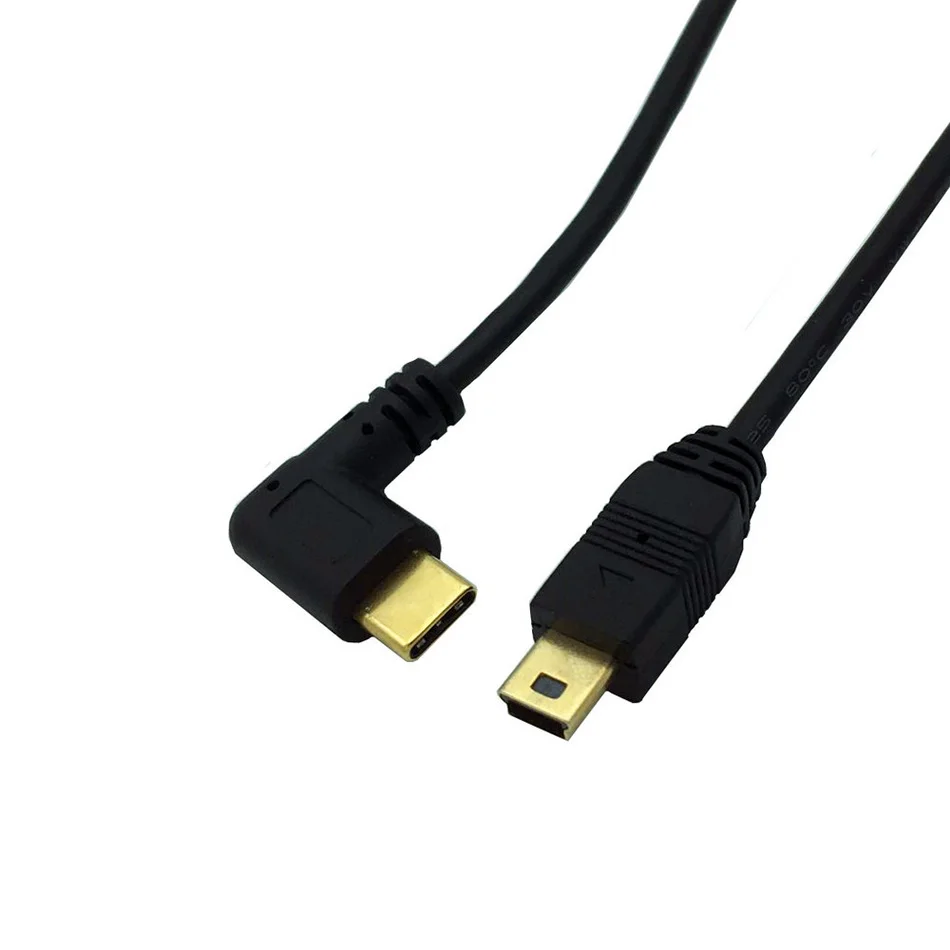 Позолоченный 90 градусов угол USB 3,1 Тип C штекер мини USB штекер кабель адаптер конвертер Прямая поставка