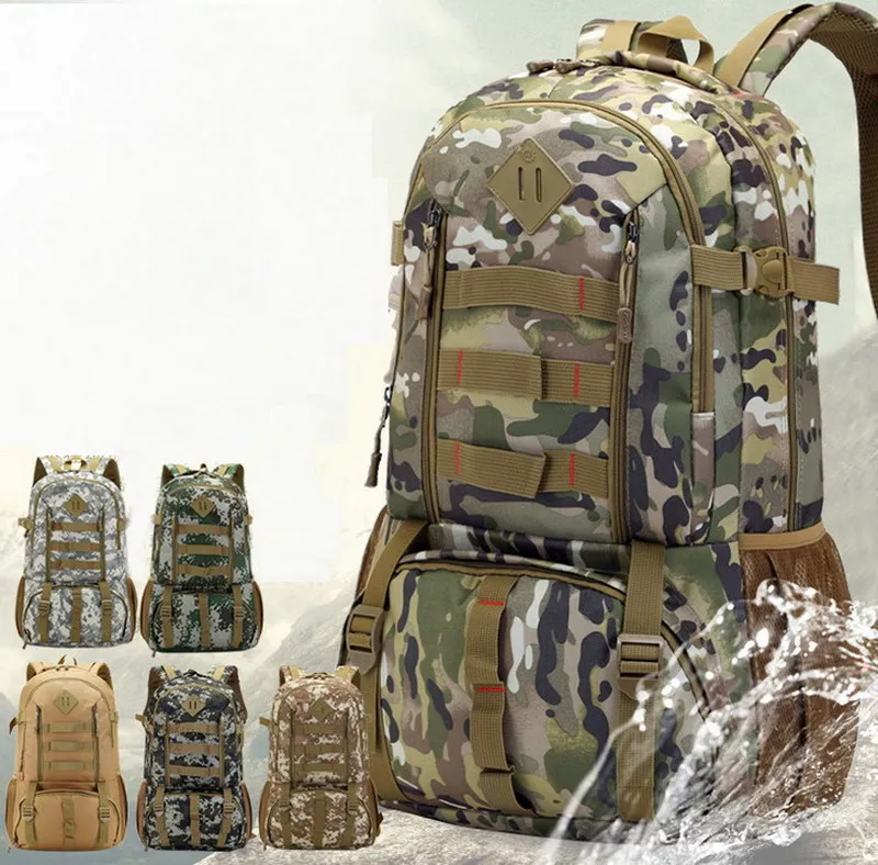 Мужской рюкзак JACALINTERO водонепроницаемый камуфляжный для путешествий 50 л|backpack travel