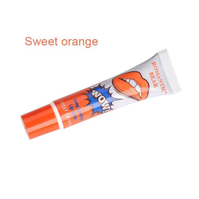 Sweet orange 6 цветов, отшелушивающая жидкая помада, водостойкая, стойкий блеск для губ, маска для макияжа, тату, матовый блеск для губ, помады, косметика - Color: Sweet orange