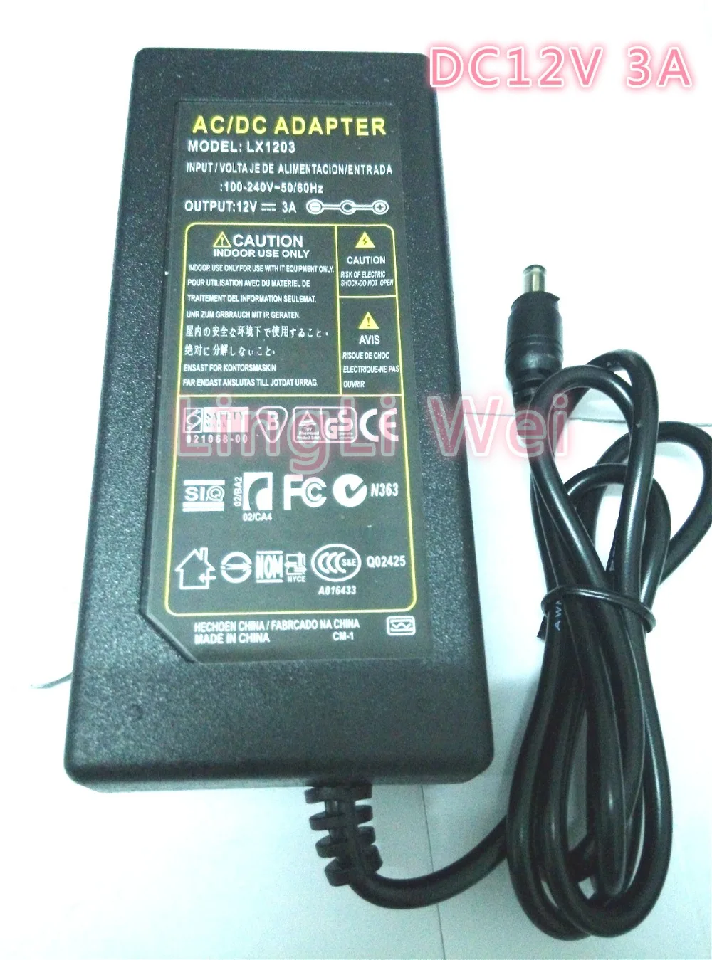 12V3A DC 12V 3A AC 110-240V Светодиодный светильник адаптер питания светодиодный адаптер питания трансформатор для светодиодный ленты 5050 2835 DC 5,5*2,5mm