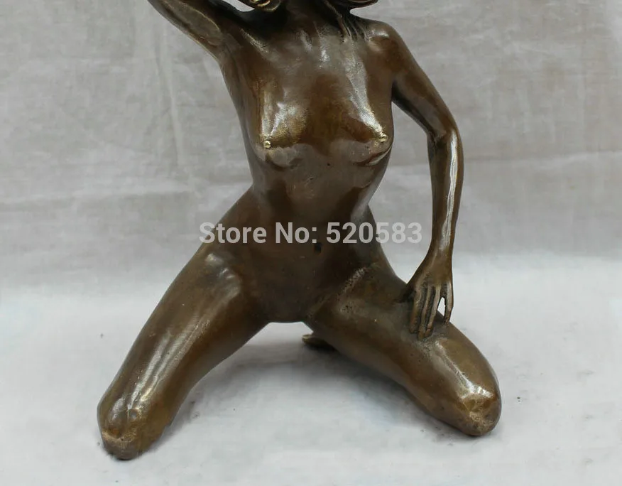 11 &quot китайский бронзовый медный искусства танца обнаженная леди красавицы