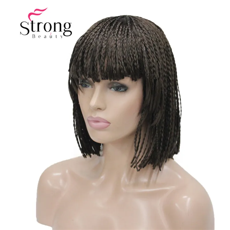 StrongBeauty короткий Боб плетеный ящик косы блонд парик полный охват синтетические парики выбор цвета