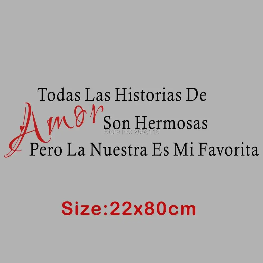 АМОР сын hermosas Spanish Love изображение, винил стены наклейка Стикеры для Гостиная Украшения в спальню