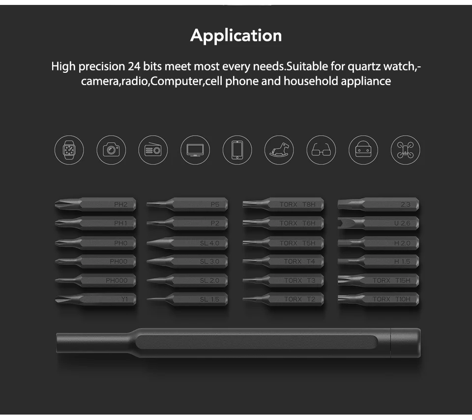 Xiaomi Mijia Wiha 24 в 1 прецизионный Набор отверток 60hrc магнитные биты Xiaomi Домашний набор ремонтные инструменты Xiomi Mijia