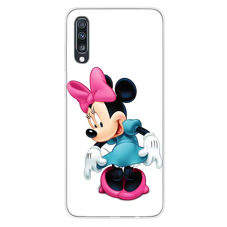 Милый чехол из ТПУ с Минни Маус для девочек Samsung Galaxy S10 Plus S10E A70 A50 A30 M40 M30 M20 A60 A40 A20 A10