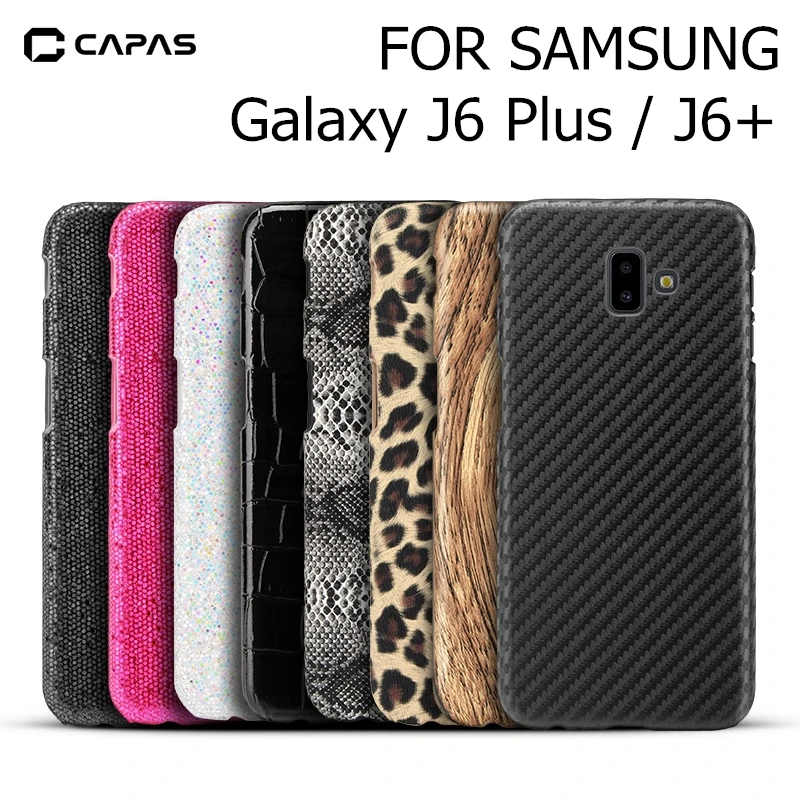Чехлы для Samsung Galaxy J6 Plus + пластиковый чехол из твердого поликарбоната блестящий