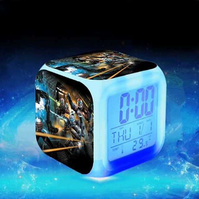 Бургундия Звездные Войны Пробуждение reloj despertador reveil enfant BB-8 Будильник цифровой светодиодный Klok Relogio De Mesa Wake Up часы - Цвет: Бургундия