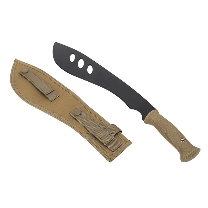 

Soft Plastic Grip With Rubber Knife Model Decoration Training Cosplay Film And Television Prop Axe with Molle Vest Belt Backpack
