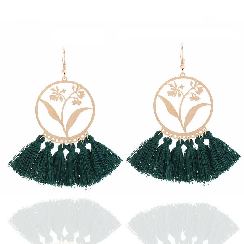 2018 Fashion Bohemian Long Tassel Earrings For Women Jewelry Gold Color Pendientes Fringe Dangle Female Wedding Gift | Украшения и