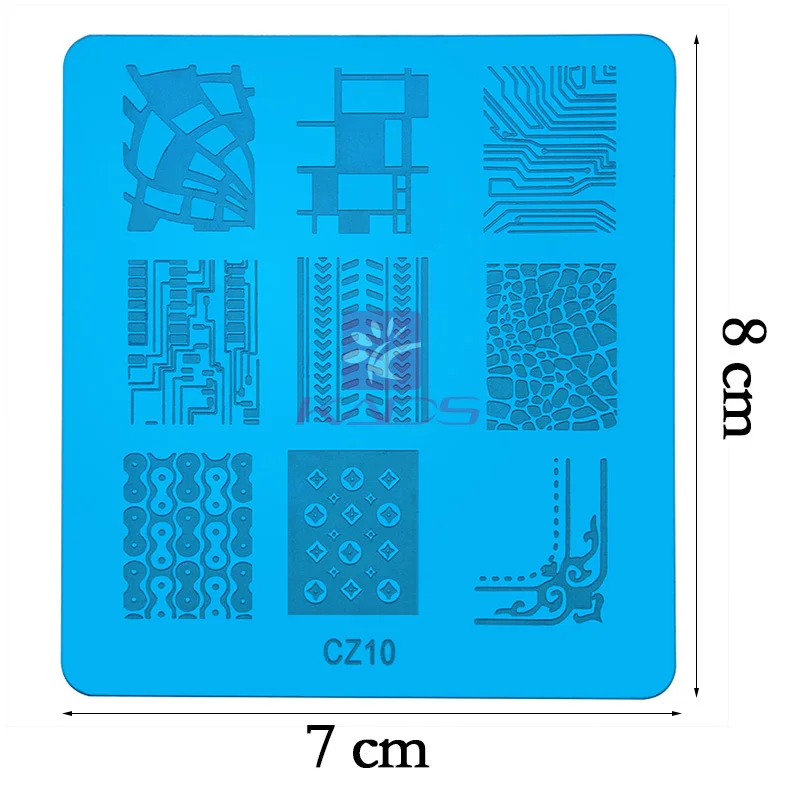 

KADS 10PCS/LOT NEW CZ Series Stamp nail art Stamping Image Plate Print Nail Art Template DIY nail art image stamp