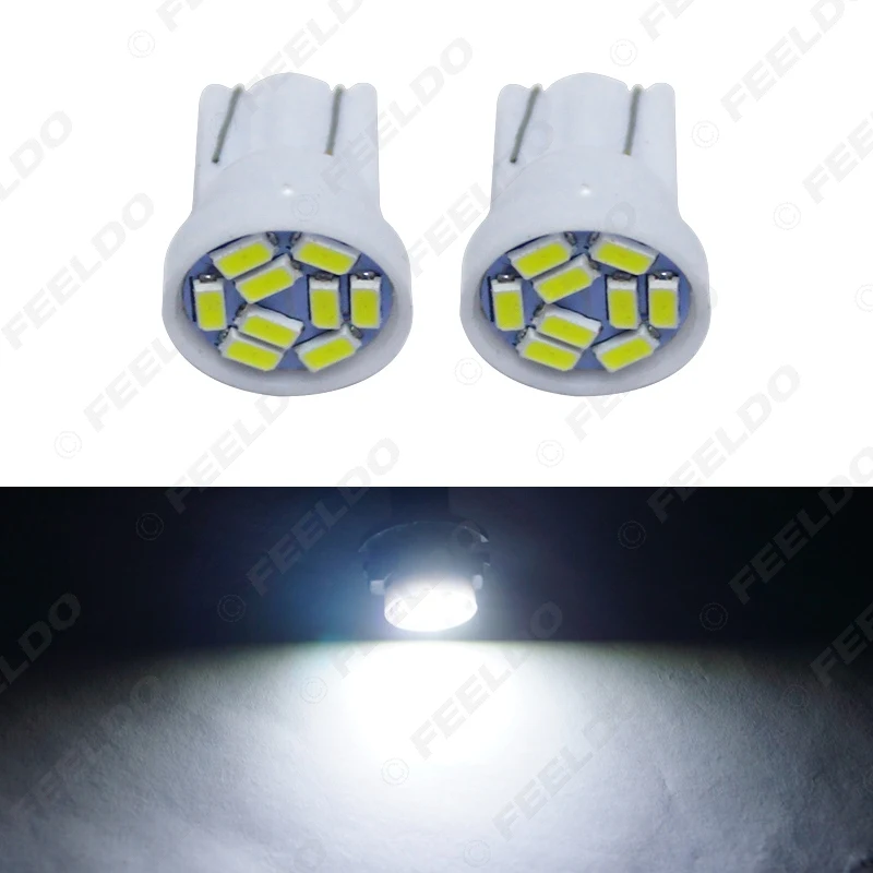 LEEWA 4 шт. белая автомобильная лампа T10 194 168 Светодиодная внутреннего освещения