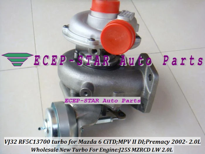 Турбокомпрессор RHF4V VJ32 RF5C13700 турбокомпрессор подходит для Mazda 6 CiTD Premacy MPV II DI