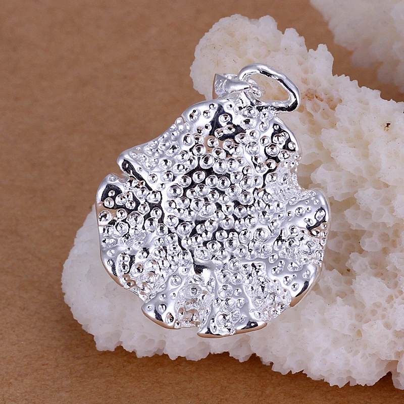 

wholesale 50pcs/lot Silver plated hot sell fashion 32mmx23mm big rose flower pendant High quality