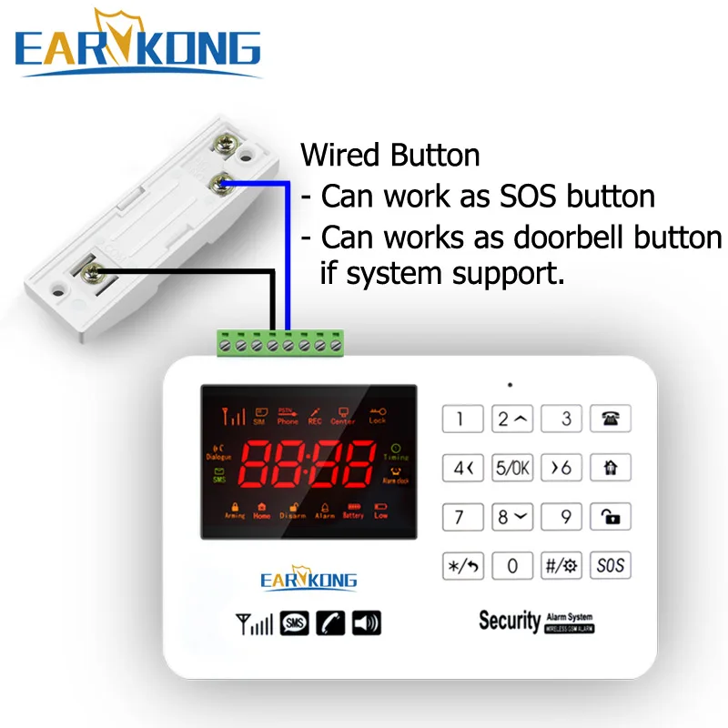 1 шт. проводная кнопка сигнализации для домашней системы дверного звонка